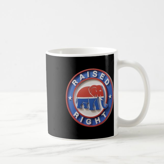 Gop Elephant Marches Proudly Raised Right Legacy  Kaffeetasse (Rechts)