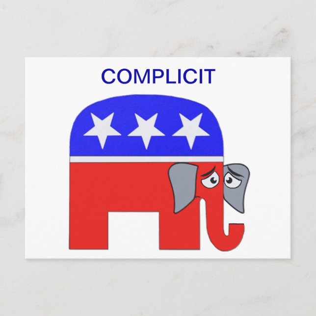 GOP Elephant Postkarte (Vorderseite)