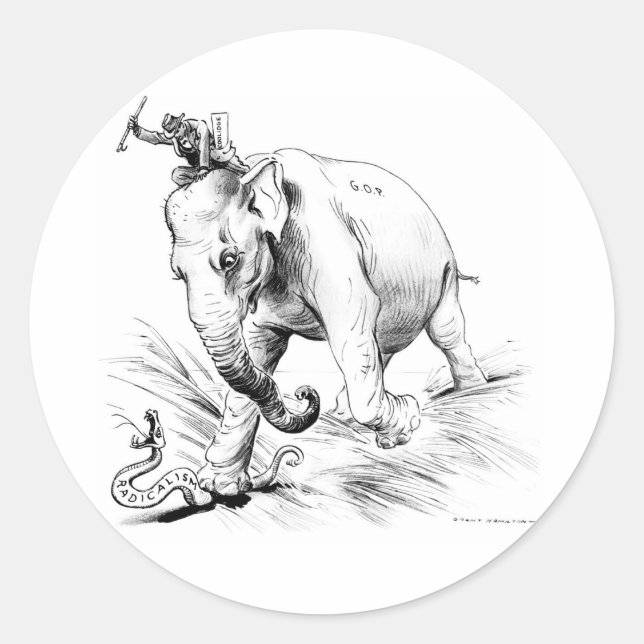 GOP Elephant Sticker (Vorderseite)