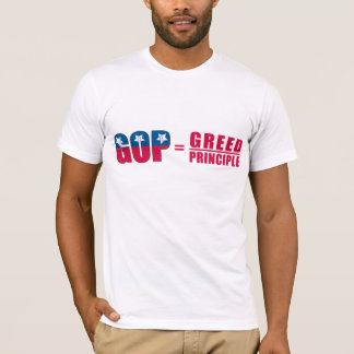GOP = Habsucht über dem Shirt der Prinzip-Männer