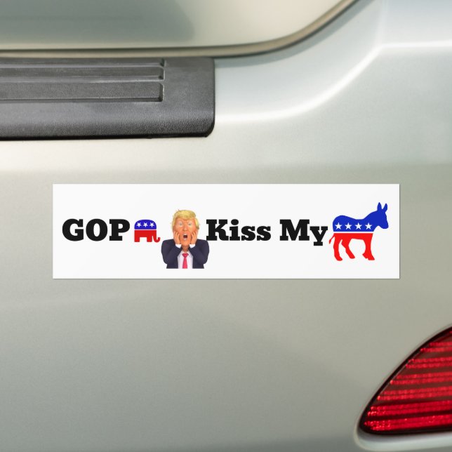 GOP Kiss meinen Autoaufkleber (Auf Auto)