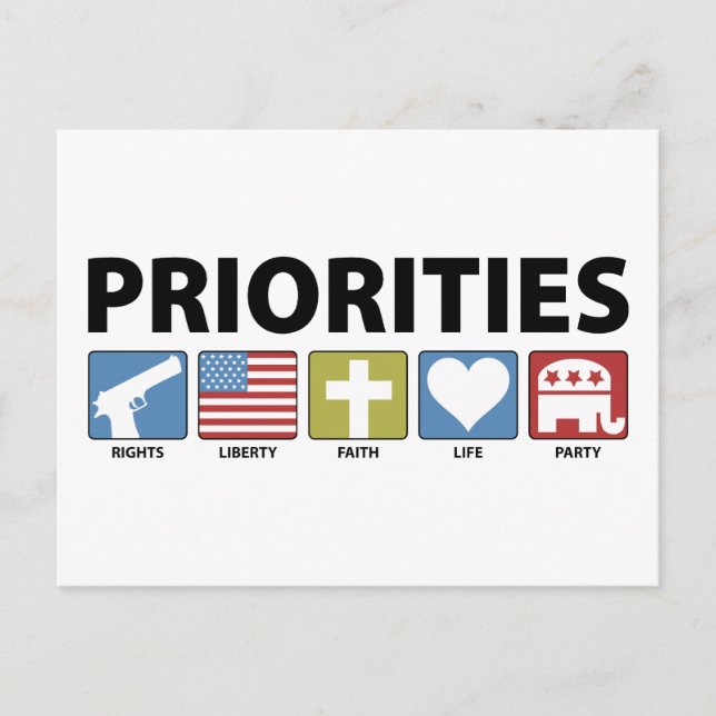 GOP-Prioritäten Postkarte (Vorderseite)