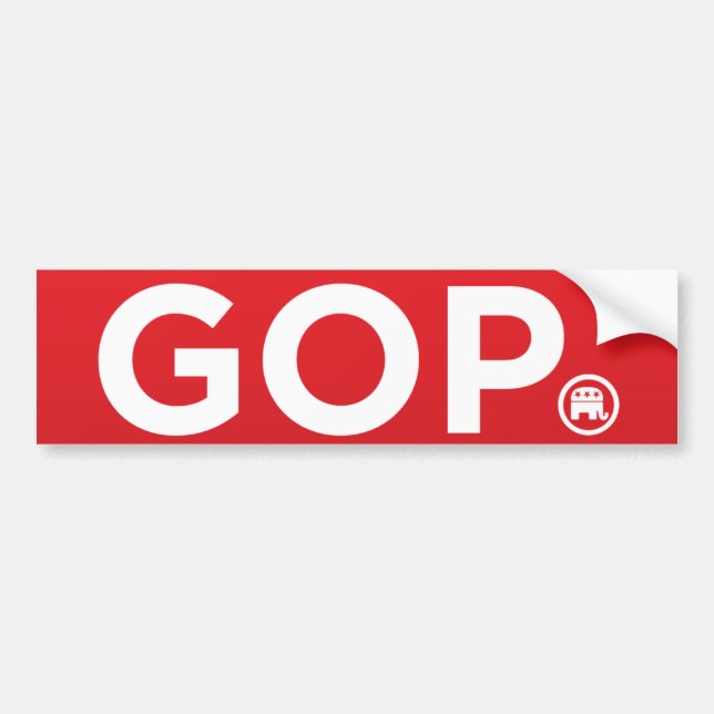 Gop-Republikaner-Logo Autoaufkleber (Vorne)