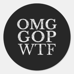 Gop Wtf Anti Trump Republikaner T Shirt Runder Aufkleber