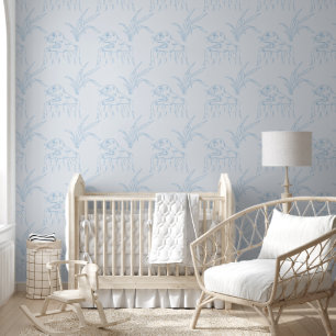 Gopher Blue Line Art Baby Room Tapete
