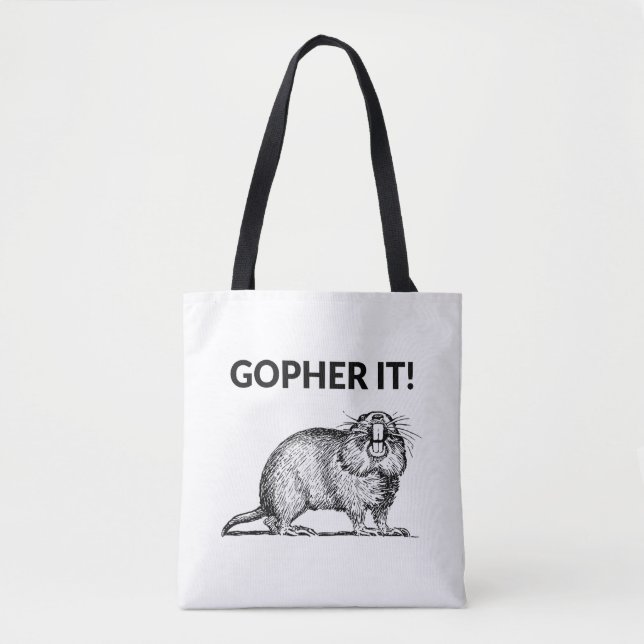 Gopher Es Lustig Gopher Wortspiel (Vorderseite)