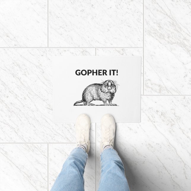 Gopher Es Lustig Gopher Wortspiel Fußmatte (Indoor)
