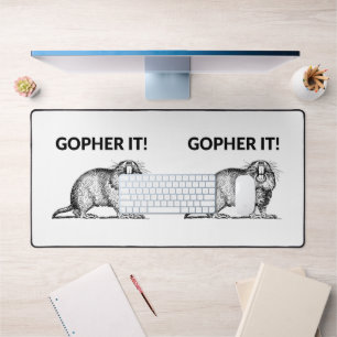 Gopher Es Lustig Gopher Wortspiel Schreibtischunterlage