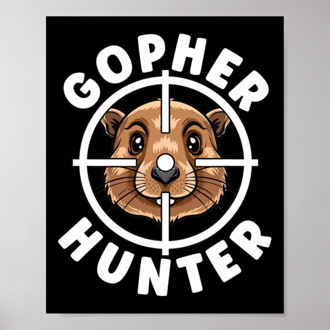 Gopher Hunter Crosshairs Falle Jagd Poster (Vorne)
