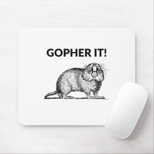 Gopher It Funny Gopher Pun Mousepad