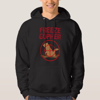 Gopher-Jagd lustig einfrieren Gopher-Jäger  Hoodie