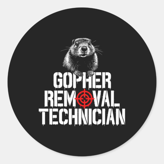Gopher Jäger Gopher Hunter Supplier Gopher Runder Aufkleber (Vorderseite)