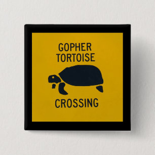 Gopher-Schildkröte, die 2 kreuzt Button