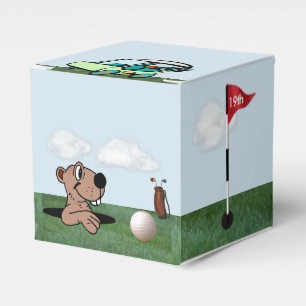 Gopher-u. Golf-Bevorzugungs-Kasten w/Ball, Flagge Geschenkschachtel