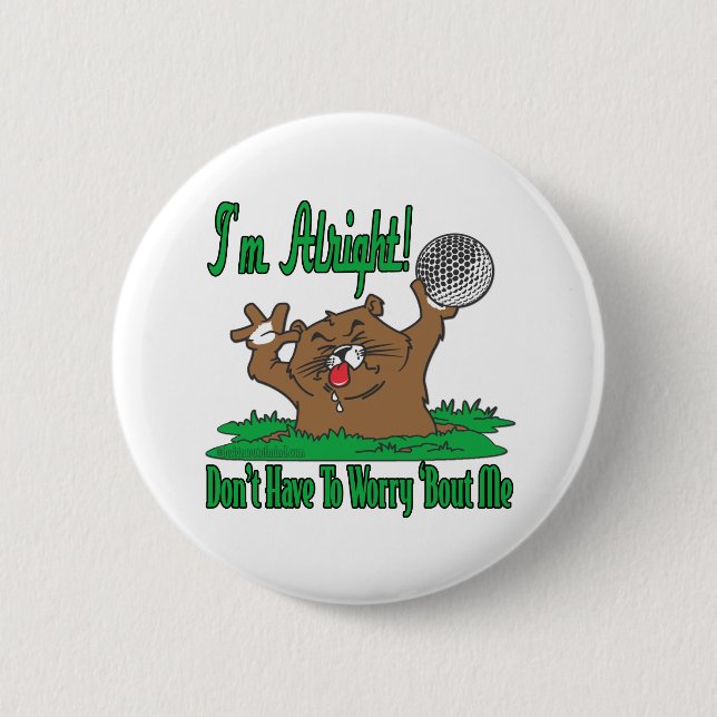 Gopher und der Golfball Button (Vorderseite)