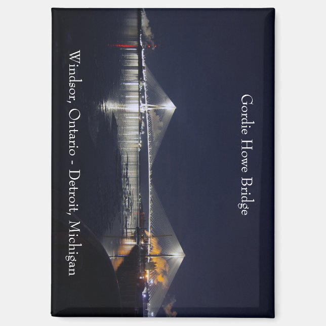 Gordie Howe Bridge Rechteckmagnet Magnet (Vorderseite)