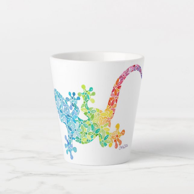 Gordie the Gecko Latte Tasse (Vorderseite)
