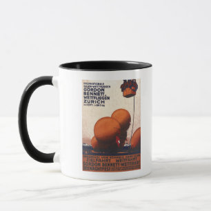 Gordon-Bennett-Heißluftballonrennen-Plakat Tasse