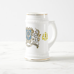 Gordon Clan Abzeichen & Einhorn Bierglas