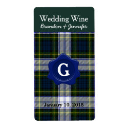 Gordon Dress Kariert Wedding Mini Wine Labels