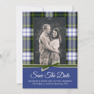 Gordon Dress Karo Hochzeit Save-the-Date-Karte Save The Date