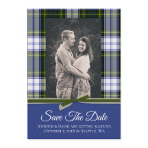 Gordon Dress Karo Hochzeit Save-the-Date-Karte
