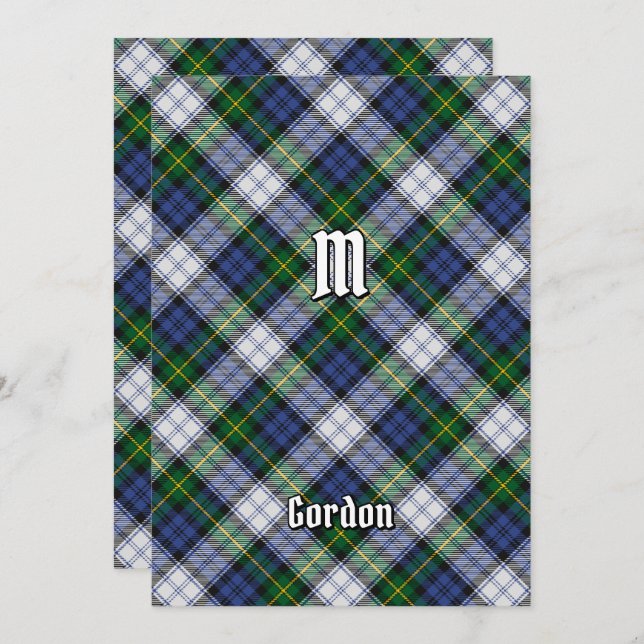 Gordon Dress Tartan Einladung (Vorne/Hinten)