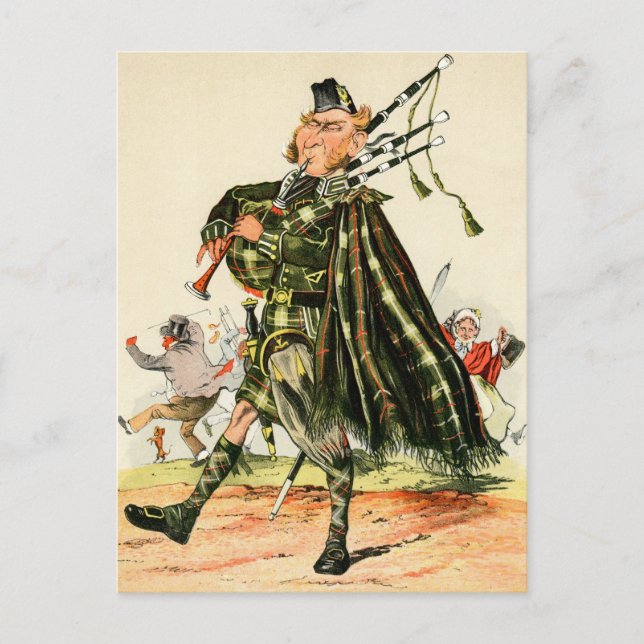 Gordon Highlanders - Piper Postkarte (Vorderseite)