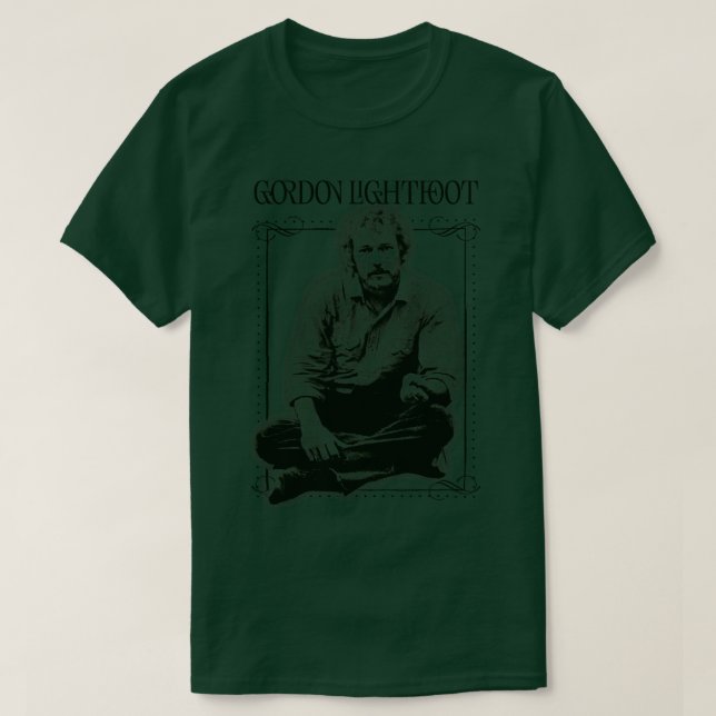 Gordon Lightfoot Retro Style Fan Design 2 T-Shirt (Design vorne)