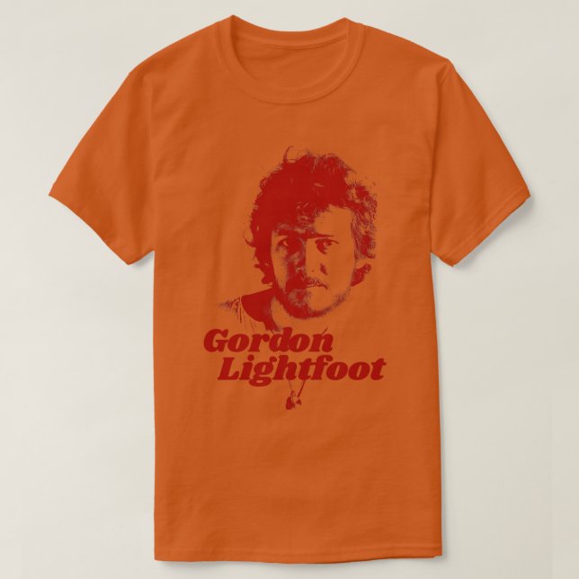 Gordon Lightfoot Tribute in Red Auch in Black Gree T-Shirt (Design vorne)