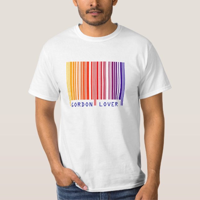 "GORDON LOVER" Farbiger Barcode T-Shirt (Vorderseite)