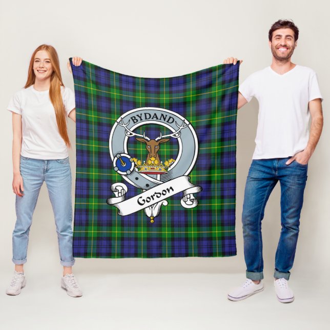 Gordon Modern Clan Abzeichen Tartan Kariert Fleecedecke (Beispiel)