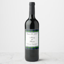Gordon Scottish Wedding Wine Label