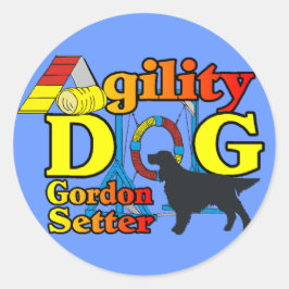 Gordon Setter Agility Shirts Geschenke Runder Aufkleber