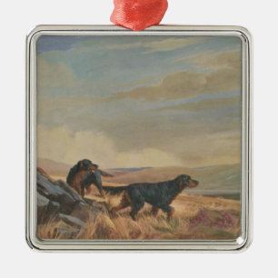 Gordon Setter Antik-Druck Weihnachtsschmuck