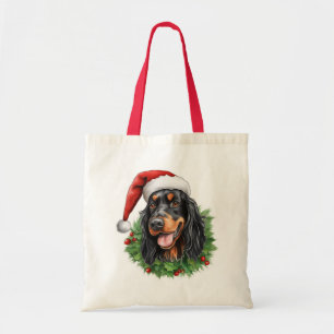 Gordon Setter Christmas Wreath Tragetasche