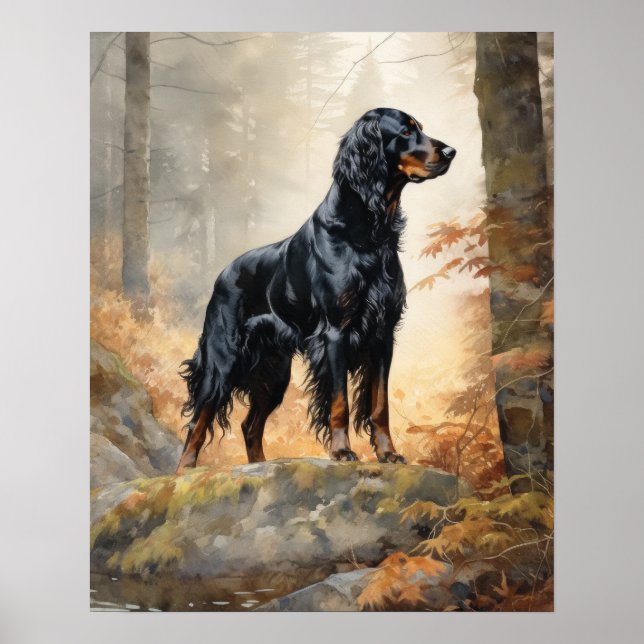 Gordon Setter Dog Art Print Poster (Vorne)