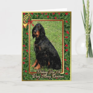 Gordon Setter Dog Blank Christmas Card Feiertagskarte