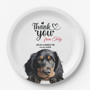 Gordon Setter Dog Hochzeitempfang Pappteller