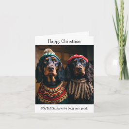 Gordon Setter Dogs Weihnachtskarte Karte