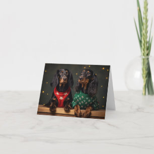 Gordon Setter Dogs Weihnachtskarte Karte