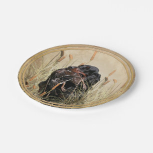 Gordon Setter, Entenjagd Tapestry Poster-Wirbel Pappteller