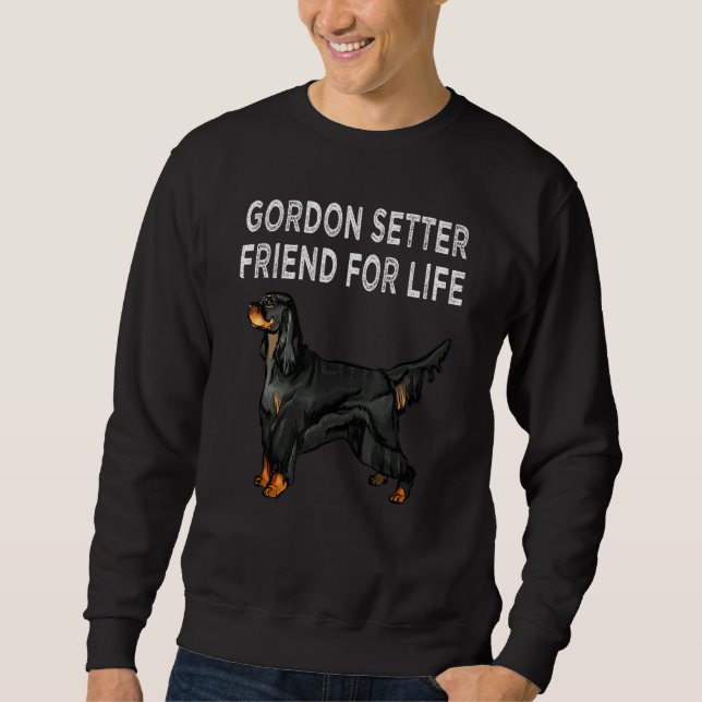 Gordon Setter Freund Fürs Leben Hunde Freundschaft Sweatshirt (Vorderseite)