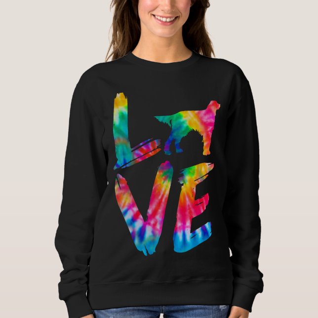 Gordon Setter Gefärbte Krawatte Liebe Dog Mama Vat Sweatshirt (Vorderseite)
