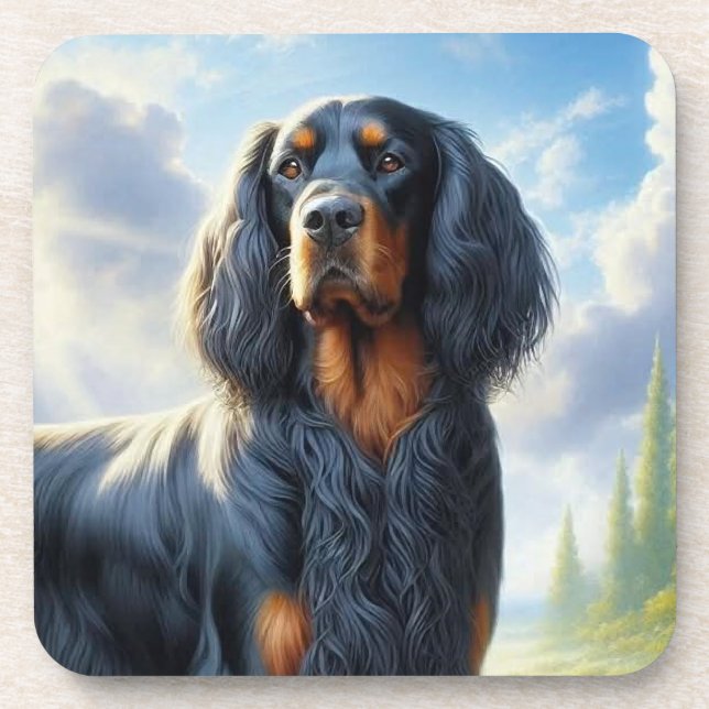 Gordon Setter Getränkeuntersetzer (Vorderseite)