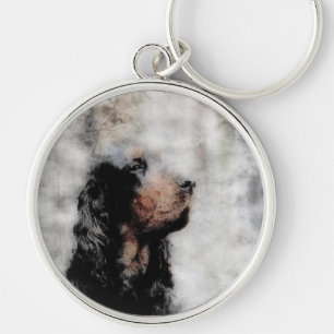 Gordon Setter Grunge Schlüsselkette Schlüsselanhänger
