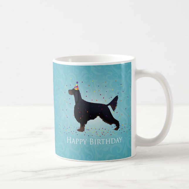 Gordon Setter Happy Birthday Design Tasse (Rechts)
