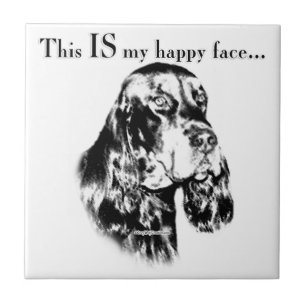 Gordon Setter Happy Face Fliese