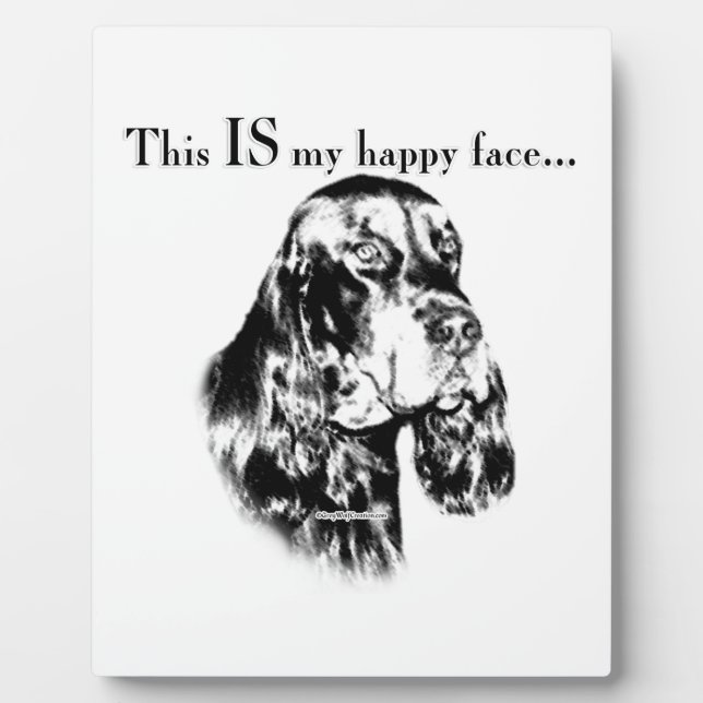 Gordon Setter Happy Face Fotoplatte (Vorderseite)