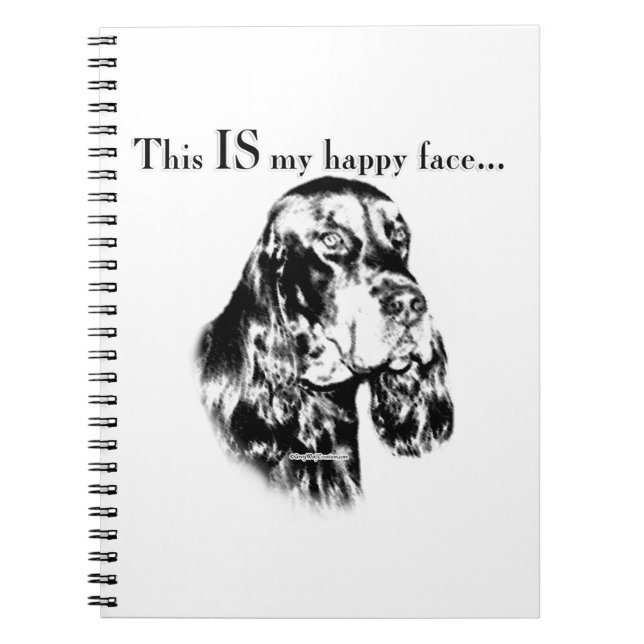 Gordon Setter Happy Face Notizblock (Vorderseite)